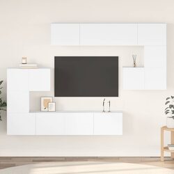 Practical 8-Piece Wall-Mounted TV Cabinet for Your Home