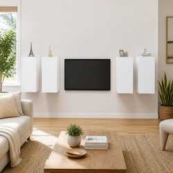 Versatile Wall Mounted TV Cabinet Set for Home Use