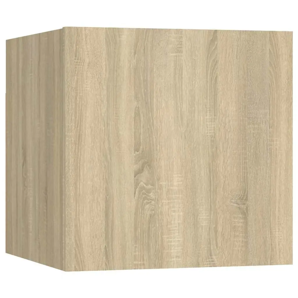 5 Piece Wall Mounted TV Cabinet Set Engineered Wood Brown