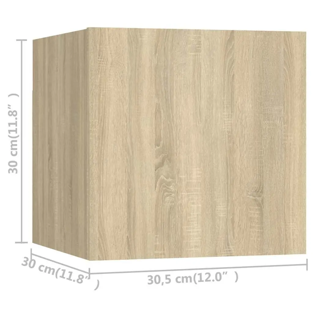 5 Piece Wall Mounted TV Cabinet Set Engineered Wood Brown