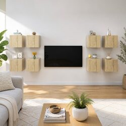 Practical 8-Piece Wall Mounted TV Cabinets for Your Home