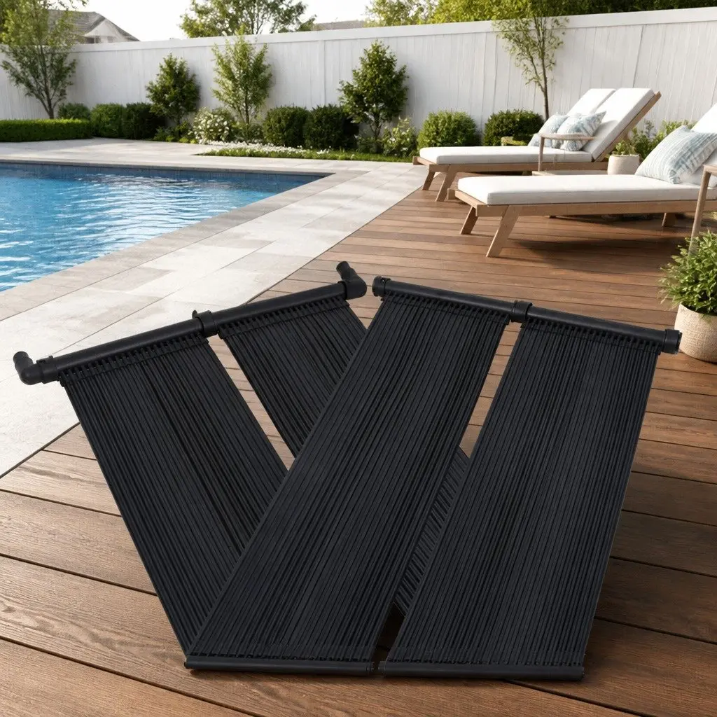 Solar Heating Panel Set 2 Pieces 80x310cm Ground or Roof Installation
