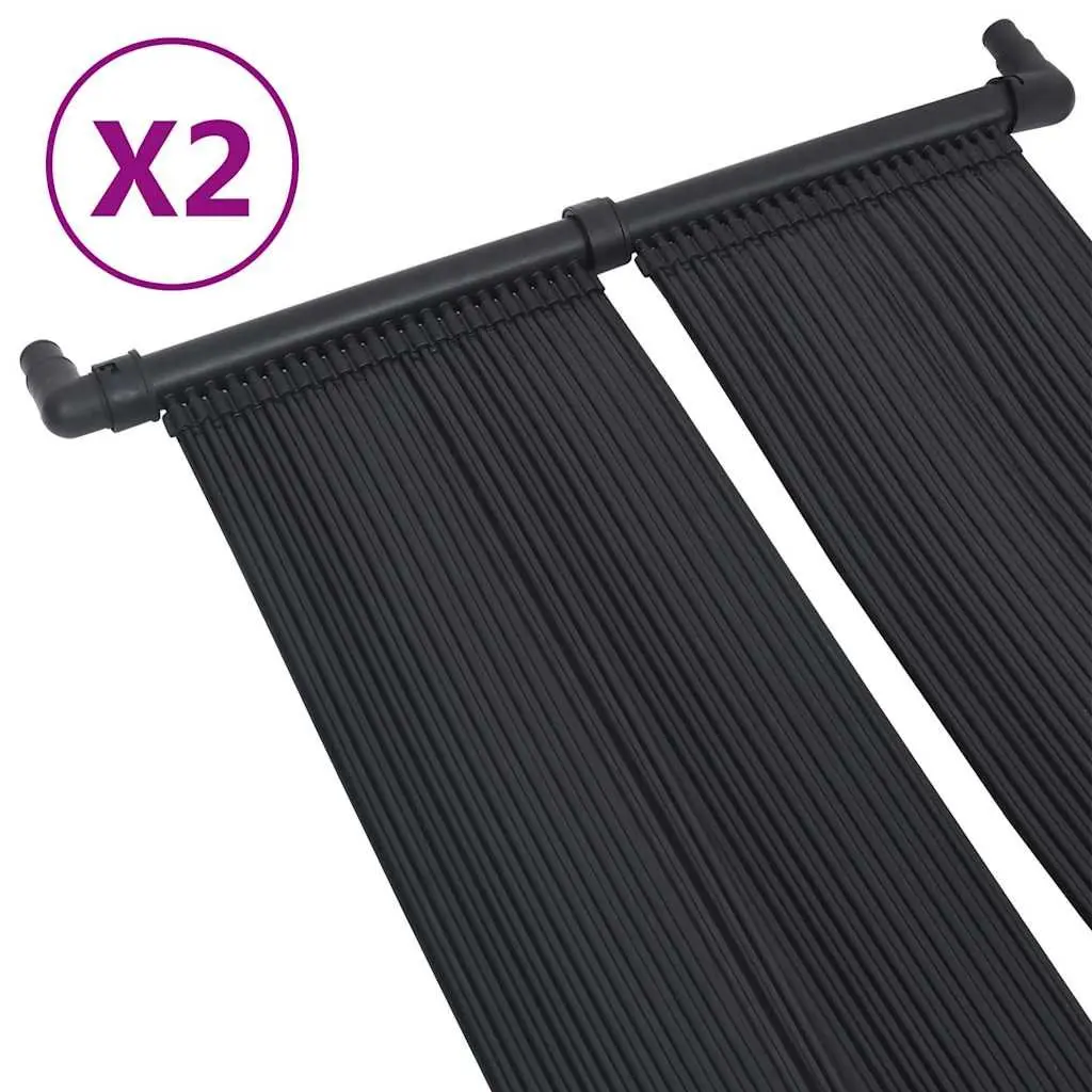 Solar Heating Panel Set 2 Pieces 80x310cm Ground or Roof Installation