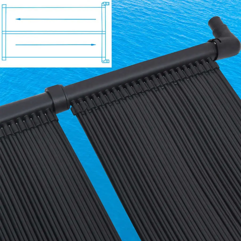 Solar Heater Panel Set Ground Roof Mounted 80x310cm Warm Water 4 Pieces