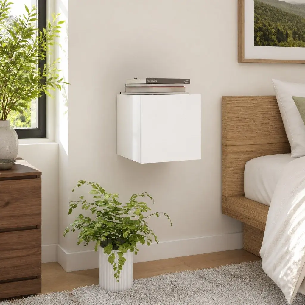 Wall-Mounted Bedside Storage Cabinet