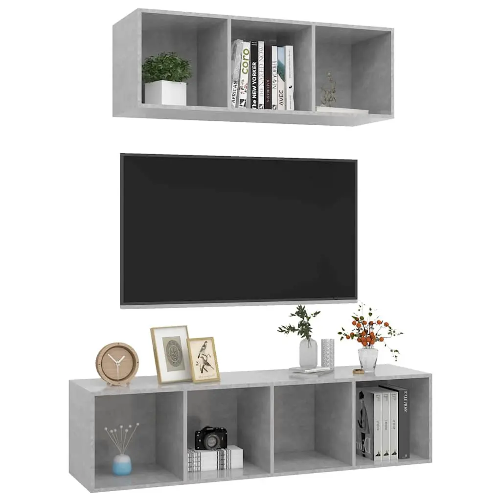 Wall-Mounted Cabinet Set for Home Entertainment