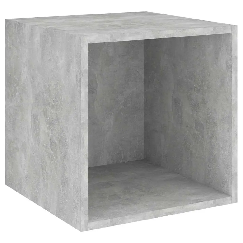 TV Cabinet Set Wall Mounted Engineered Wood 3 Piece Grey