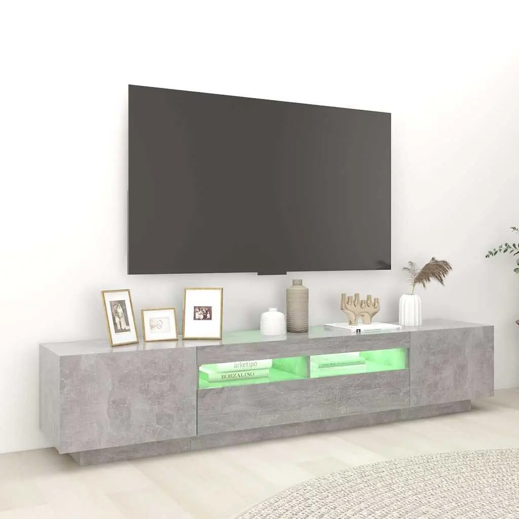 200cm TV Cabinet with RGB LED Lighting