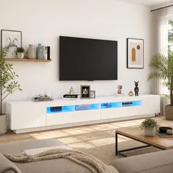 Functional 300cm White TV Cabinet for Your Home