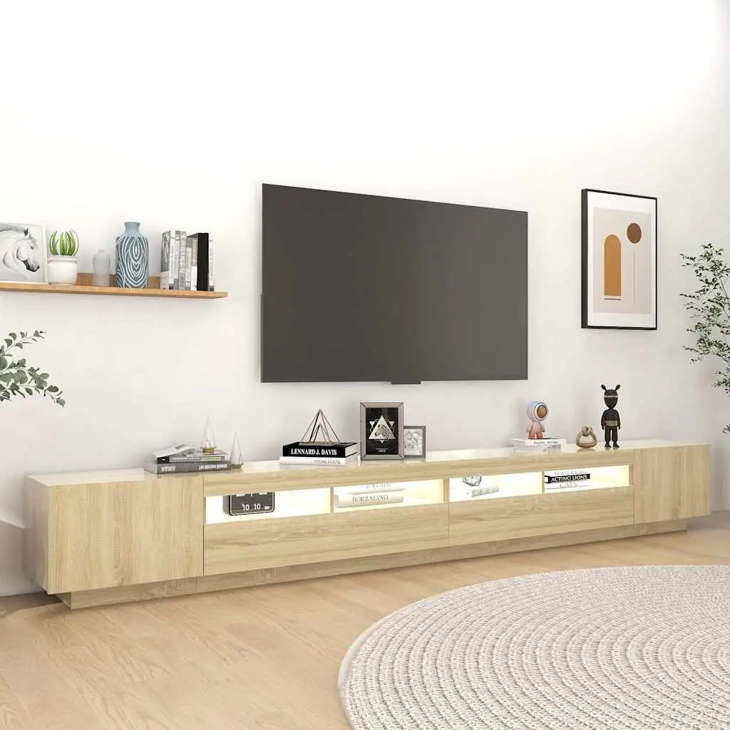 TV Cabinet with RGB LED Lights for Home Use