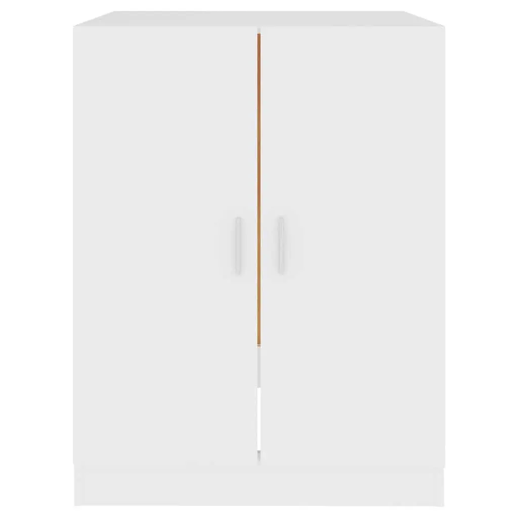Washing Machine Cabinet White Storage Bathroom Laundry Room Cupboard Organizer