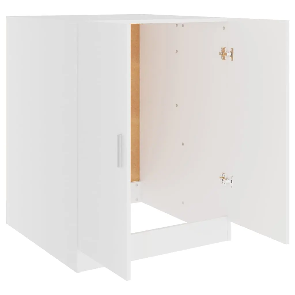 Washing Machine Cabinet White Storage Bathroom Laundry Room Cupboard Organizer