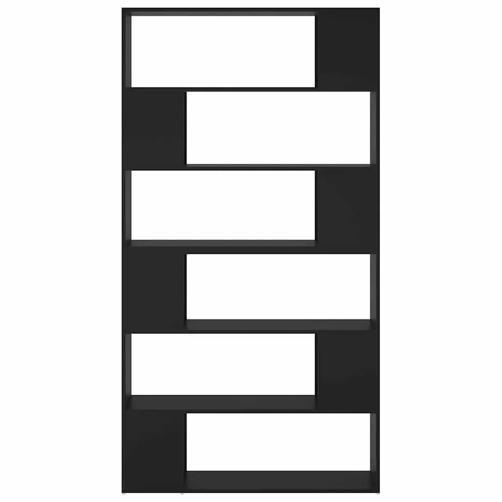Book Cabinet Room Divider Storage Organizer Black 100x24x188cm
