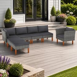 Practical 7-Piece Lounge Set for Your Patio or Garden