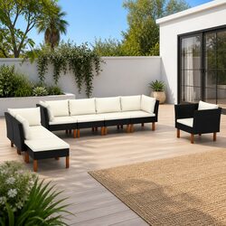 Practical 8-Piece Garden Lounge Set for Family Gatherings