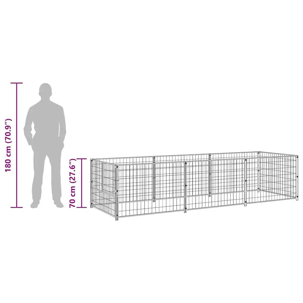 Outdoor Dog Kennel 3m² for Safe Play