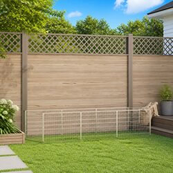 Dog Kennel 3m² Outdoor Pet Cage Steel Wire Mesh Enclosure Run Exercise Pen