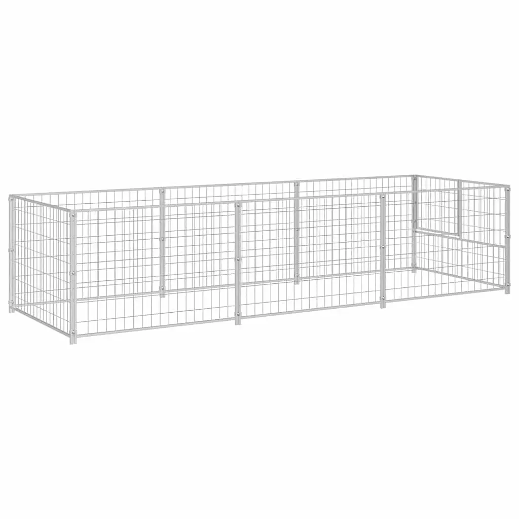 Dog Kennel 3m² Outdoor Pet Cage Steel Wire Mesh Enclosure Run Exercise Pen