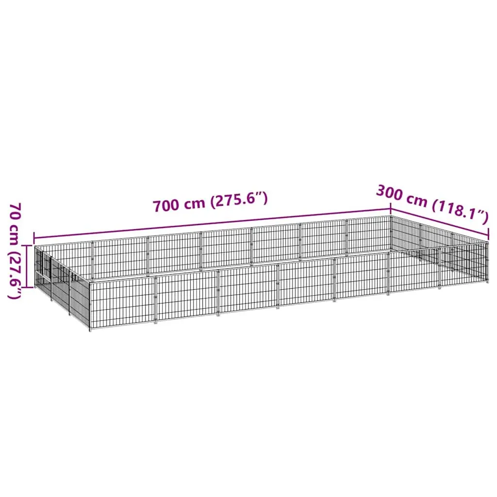 21m² Dog Kennel for Safe Outdoor Play