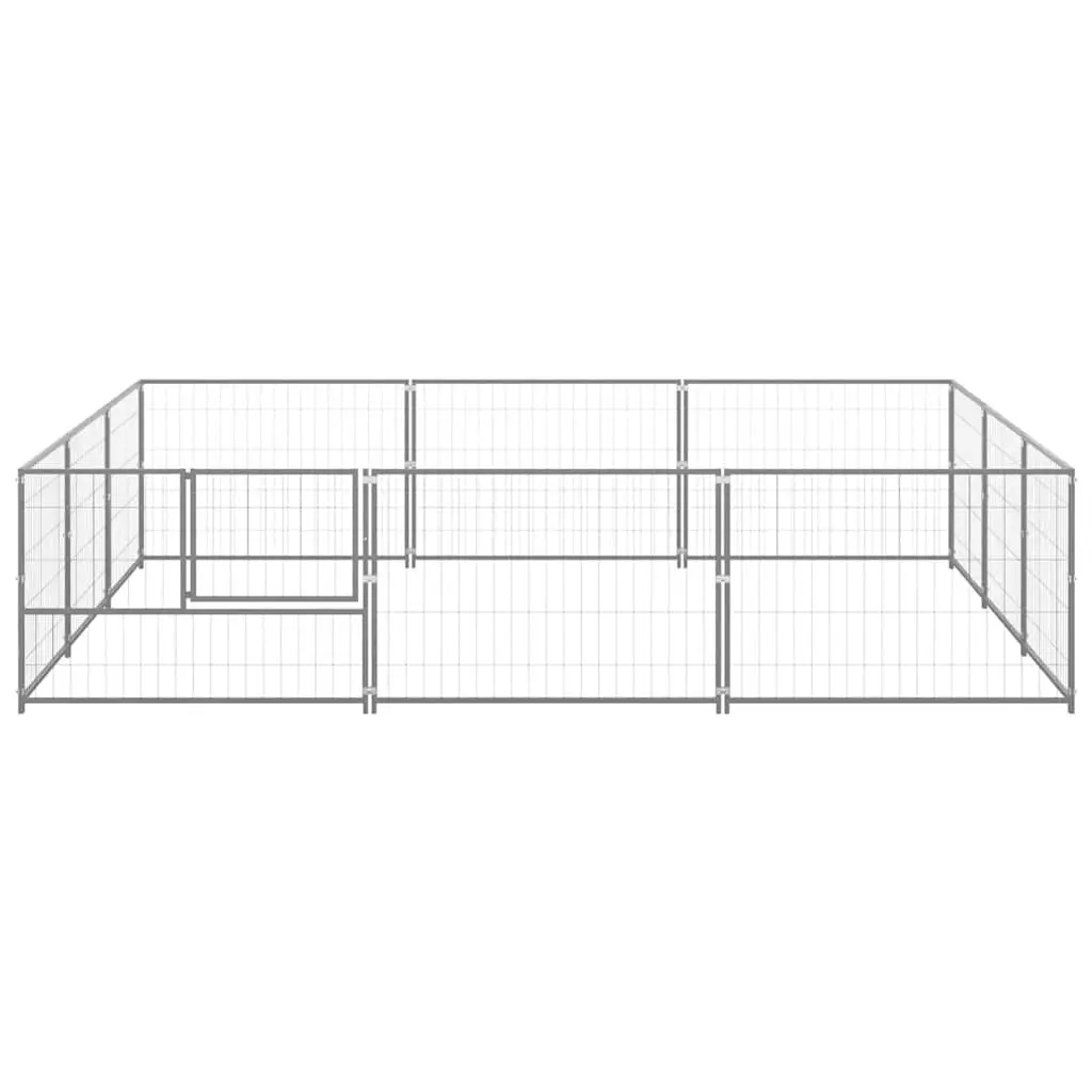 Dog Kennel 9 m² Outdoor Pet Enclosure Steel Wire Mesh Run Play Area