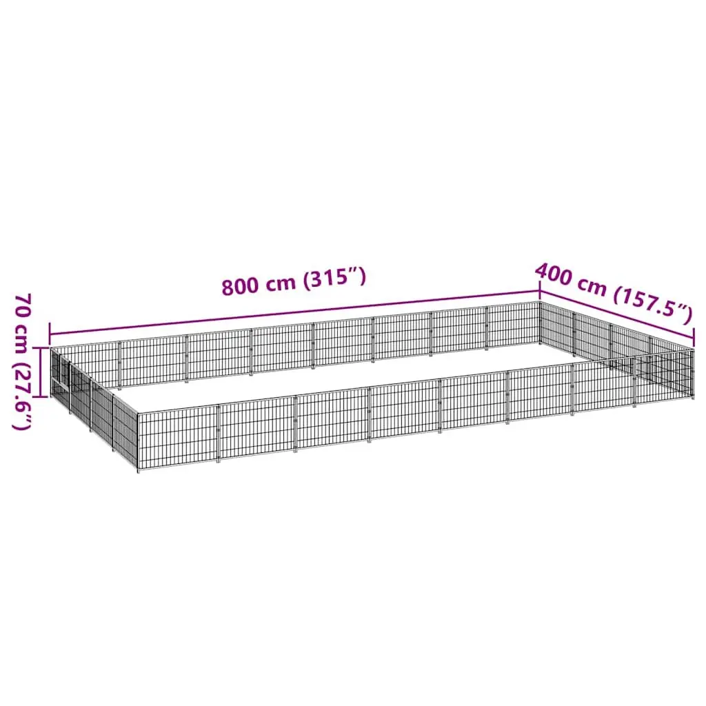 Dog Kennel Outdoor Large Steel Cage Pet Enclosure Run Mesh Wire Door Latch