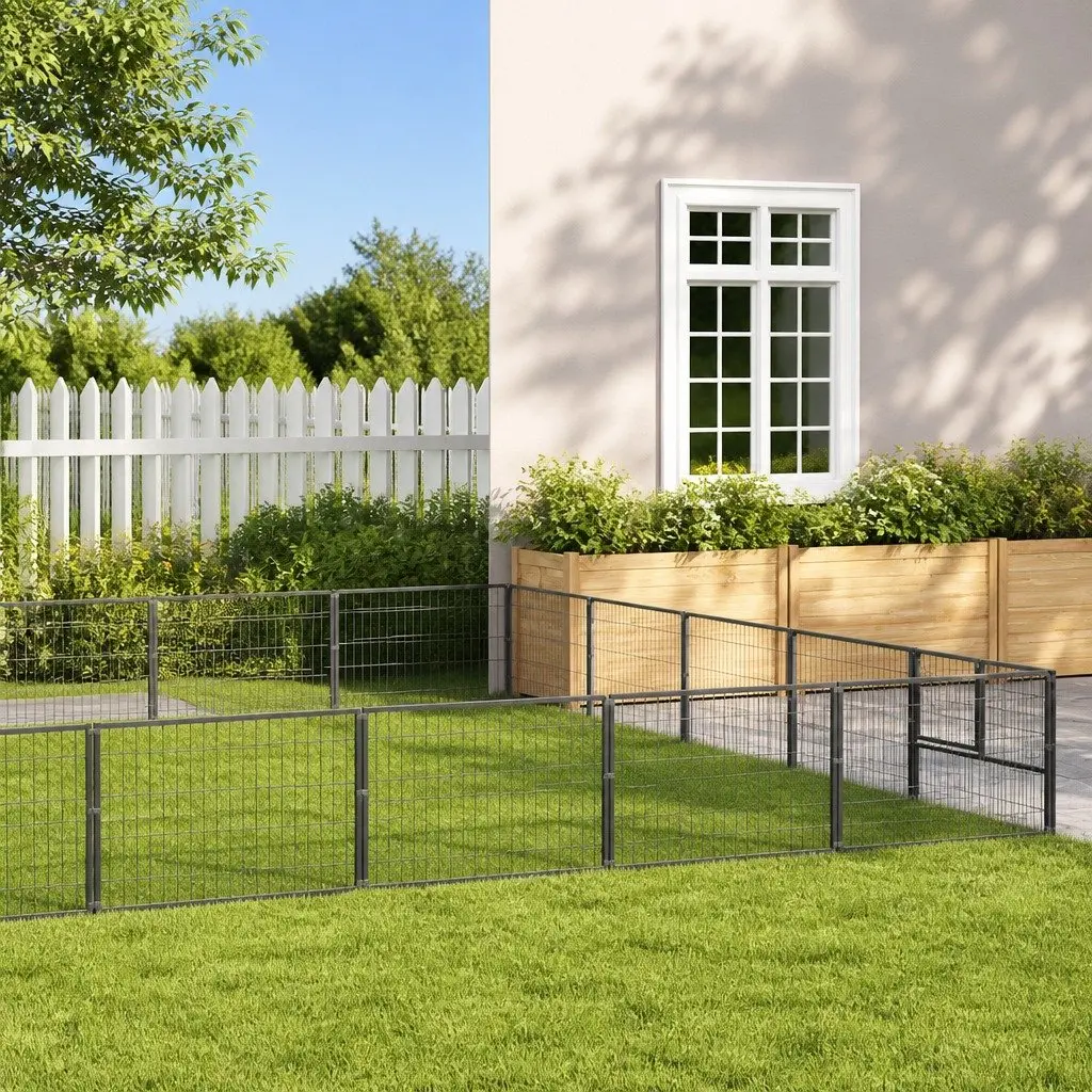 Outdoor Dog Kennel with Lockable Door