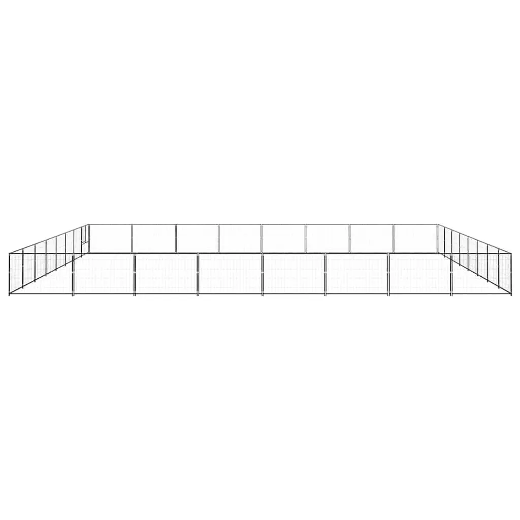 Dog Kennel Steel Mesh Wire Cage Outdoor Enclosure Black