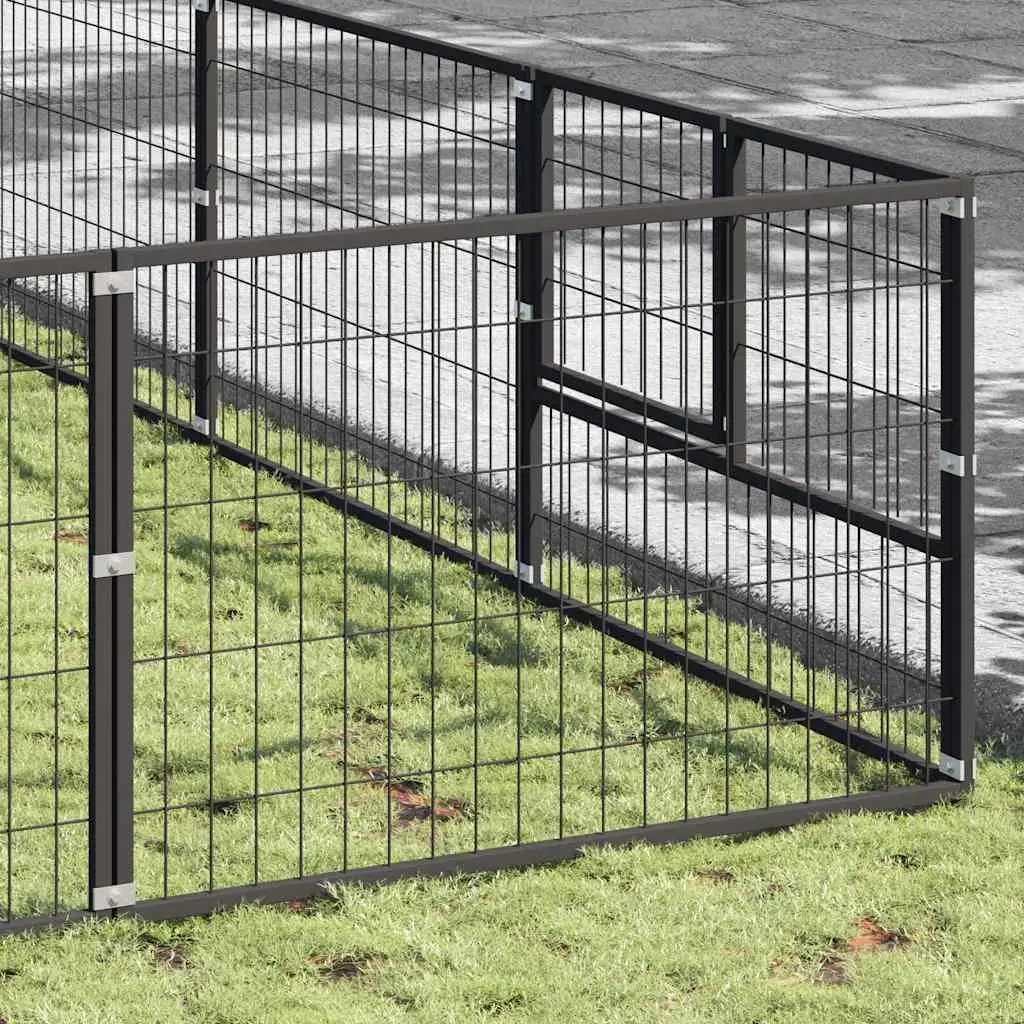 Dog Kennel Outdoor Pet Enclosure Steel Wire Mesh Run Cage Exercise Play Area