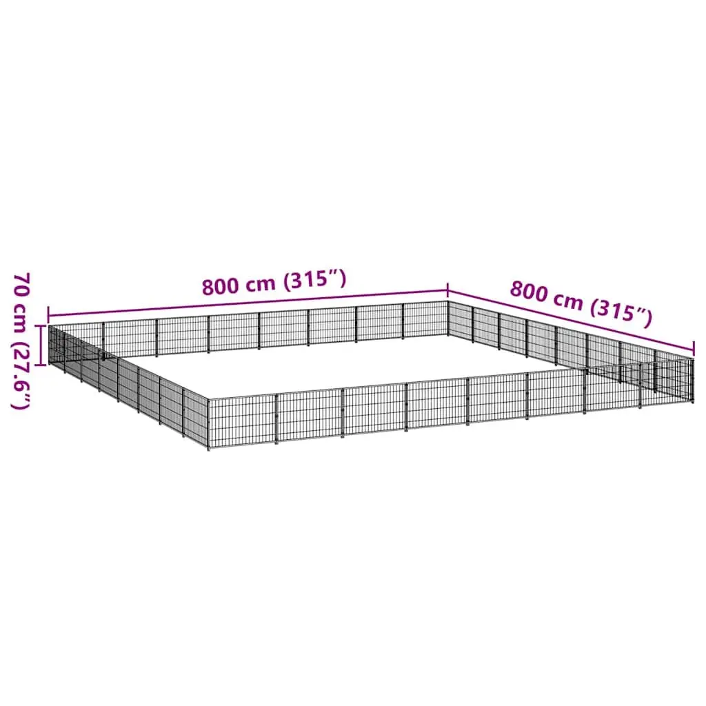 Dog Kennel Steel Wire Mesh Outdoor Large Exercise Space Silver