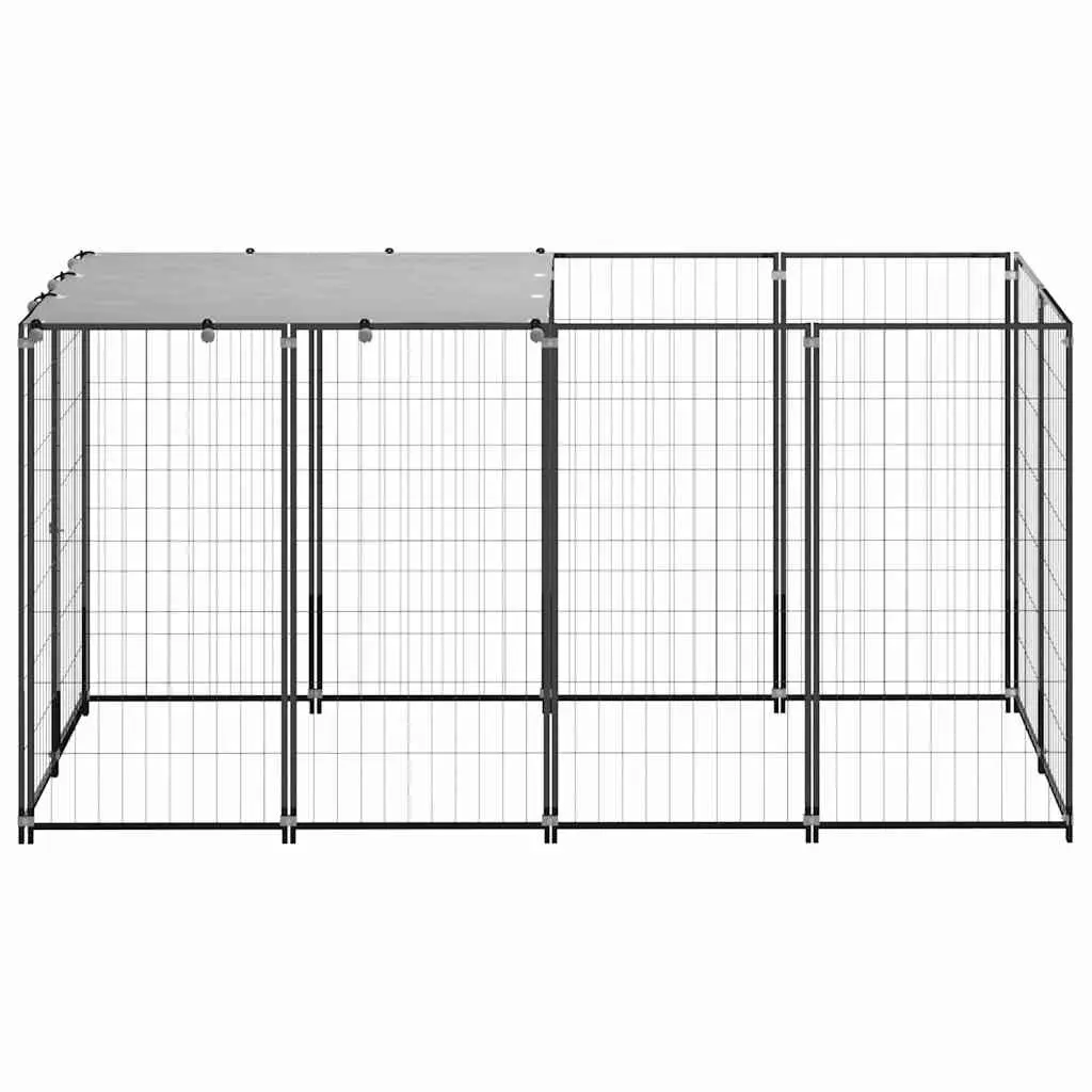 Dog Kennel Outdoor Steel Cage Enclosure Run Exercise Play Pen Area 2.42m²
