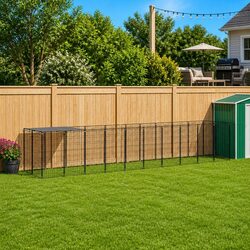Practical Outdoor Dog Kennel for Safe Exercise