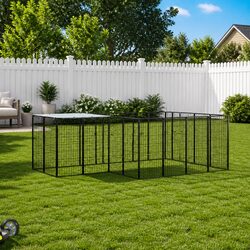 Practical Outdoor Dog Kennel for Secure Playtime