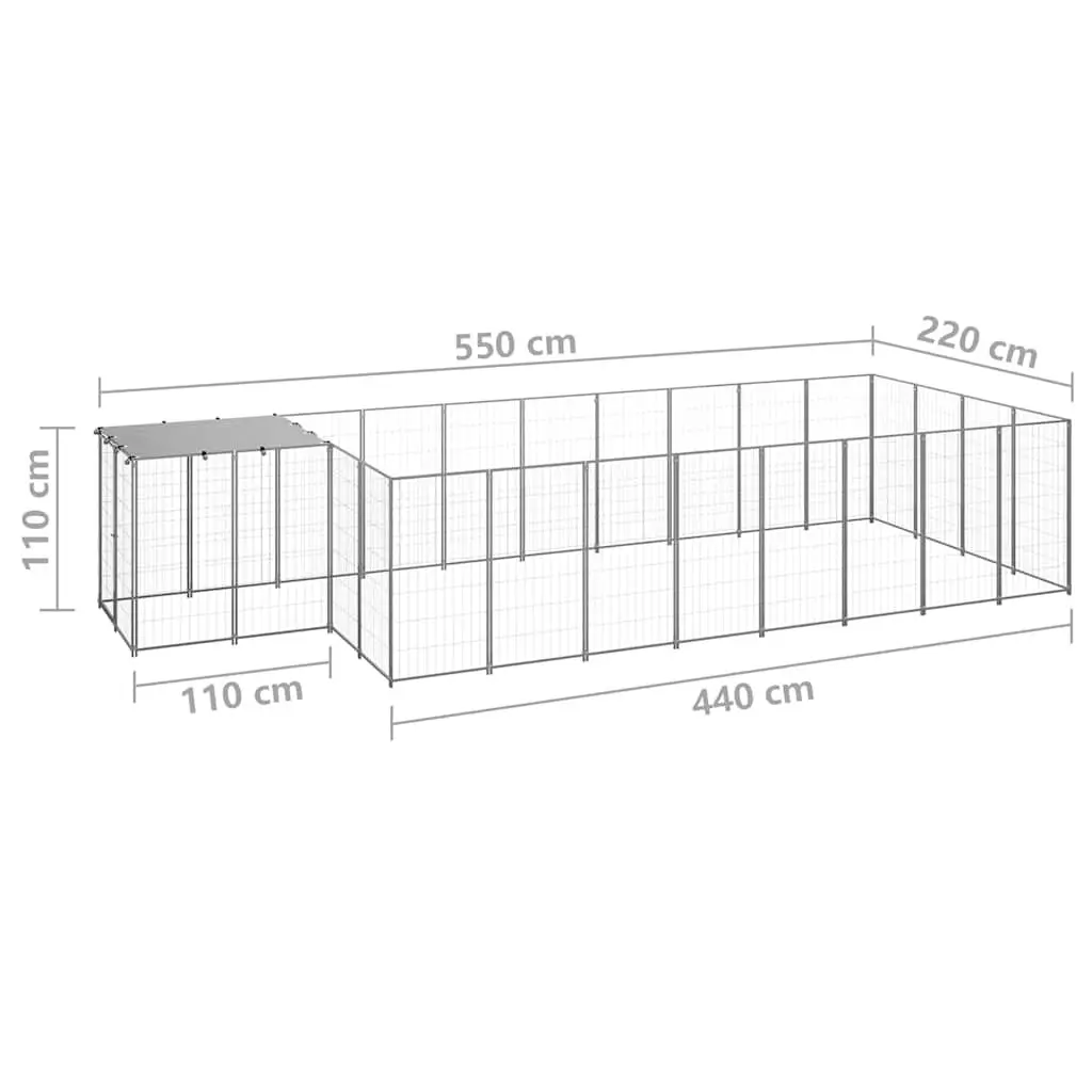 Dog Kennel Outdoor Pet Enclosure Steel Wire Mesh Cage Run Exercise Pen Playpen