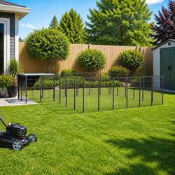 Durable Black Dog Kennel - Ideal Outdoor Pet Enclosure