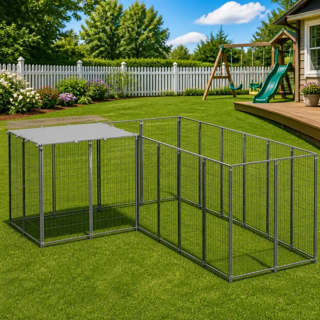 Silver Dog Kennel 4.84m² for Outdoor Use