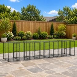 Large Outdoor Dog Kennel for Safe Pet Exercise