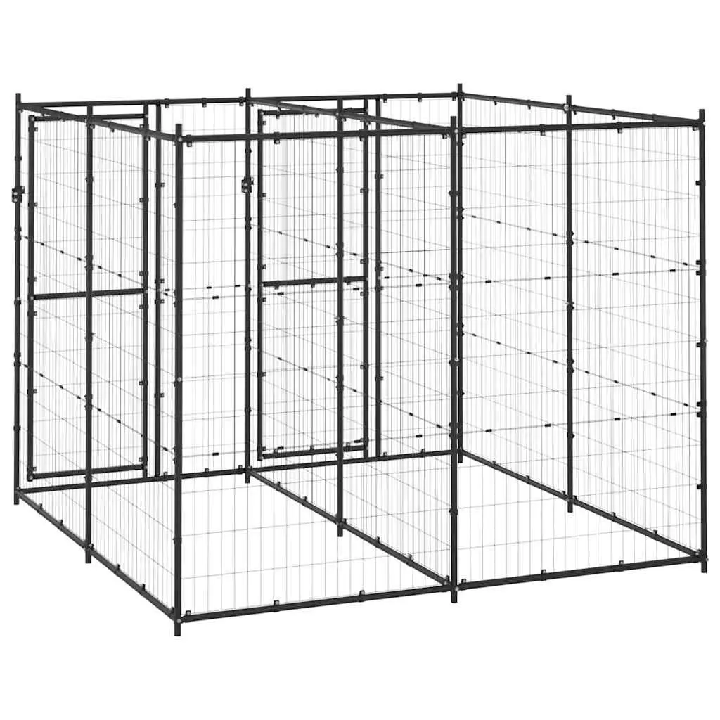 Outdoor Steel Mesh Dog Exercise Pen Black Training Enclosure 484m²