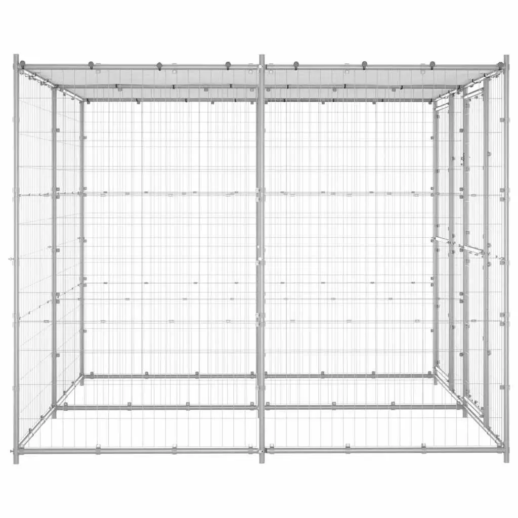 4.84 m² Outdoor Dog Kennel with Canopy