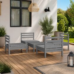 Practical 5 Piece Lounge Set for Garden Use