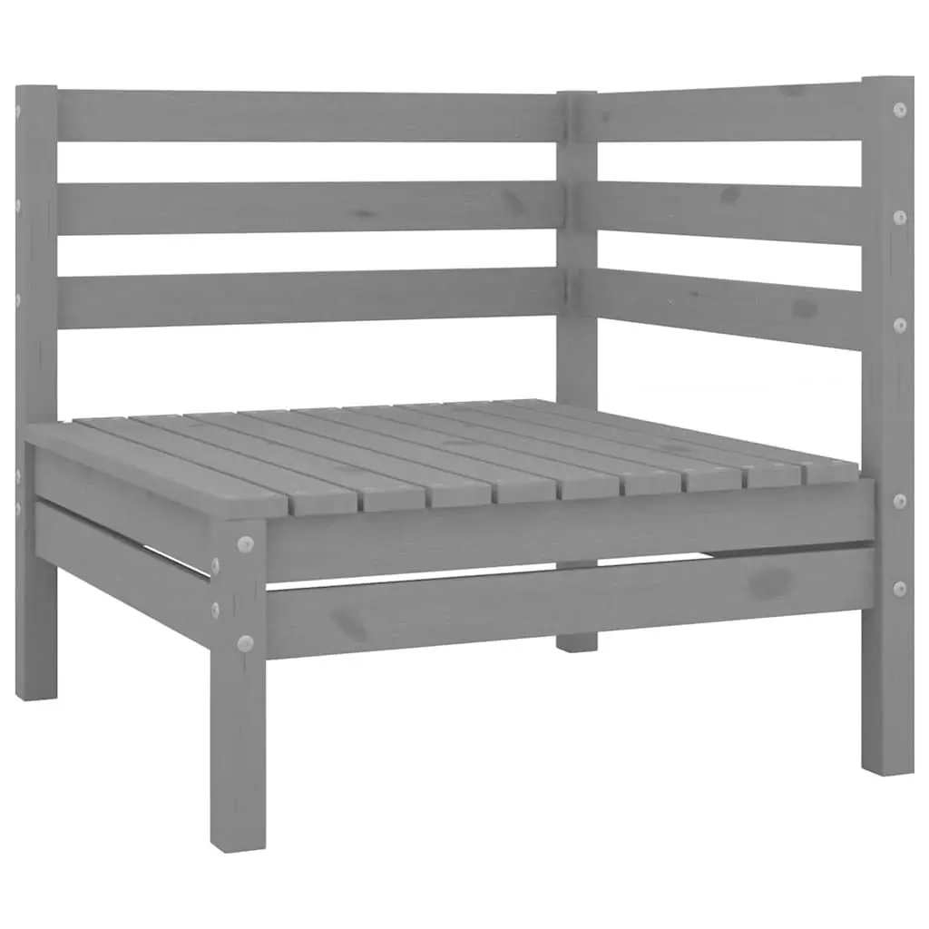 Outdoor Garden Lounge Set 3 Piece Grey Patio Furniture Modular Seating