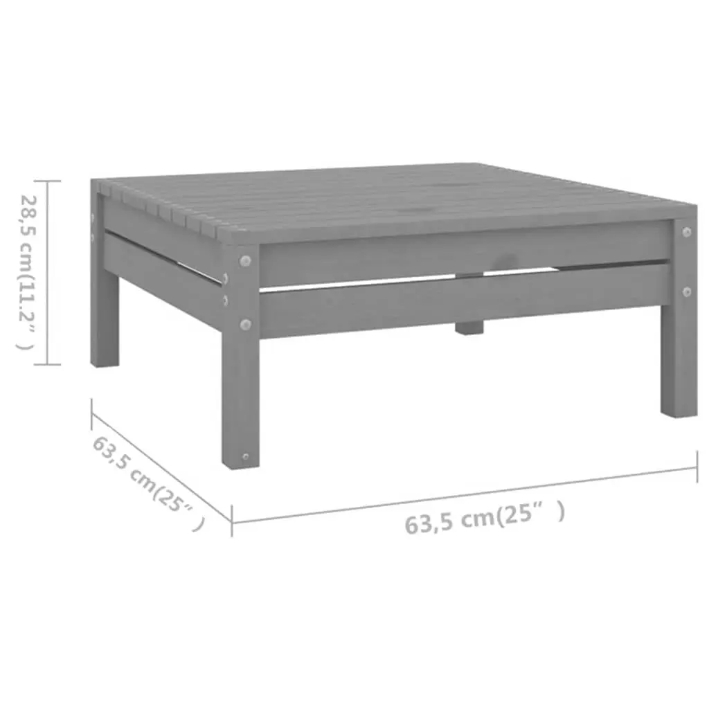 Garden Lounge Set Wooden 5 Piece Patio Furniture Sofa Chair Table Grey Outdoor