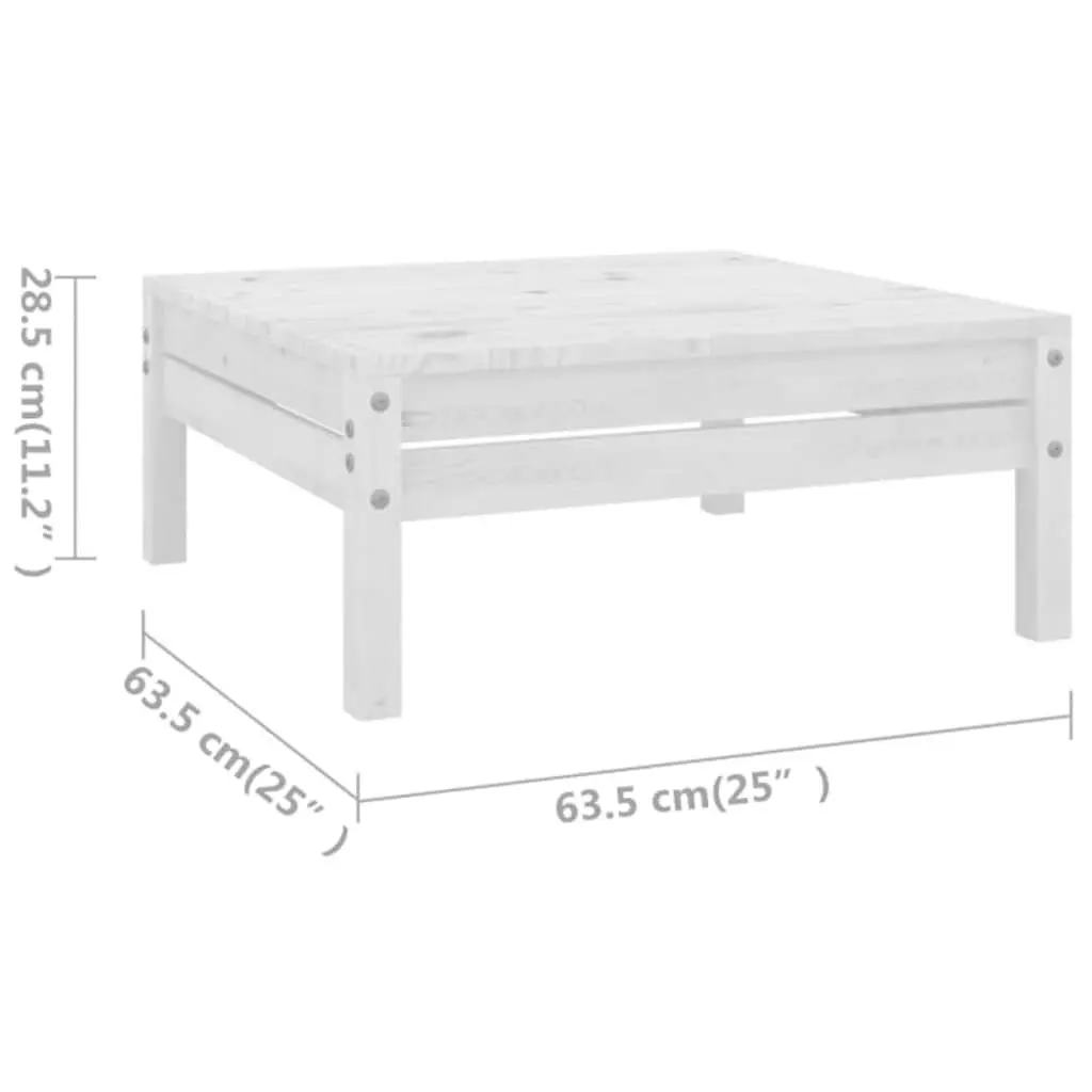 Garden Lounge Set 5 Piece Wooden Outdoor Sofa Patio Furniture White