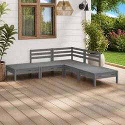 Perfect for Entertaining: 5 Piece Grey Garden Lounge Set