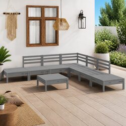 Versatile 8 Piece Garden Lounge Set for Outdoor Use