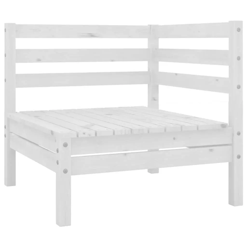 6 Piece Garden Lounge Set Solid Pinewood White Pallet Style