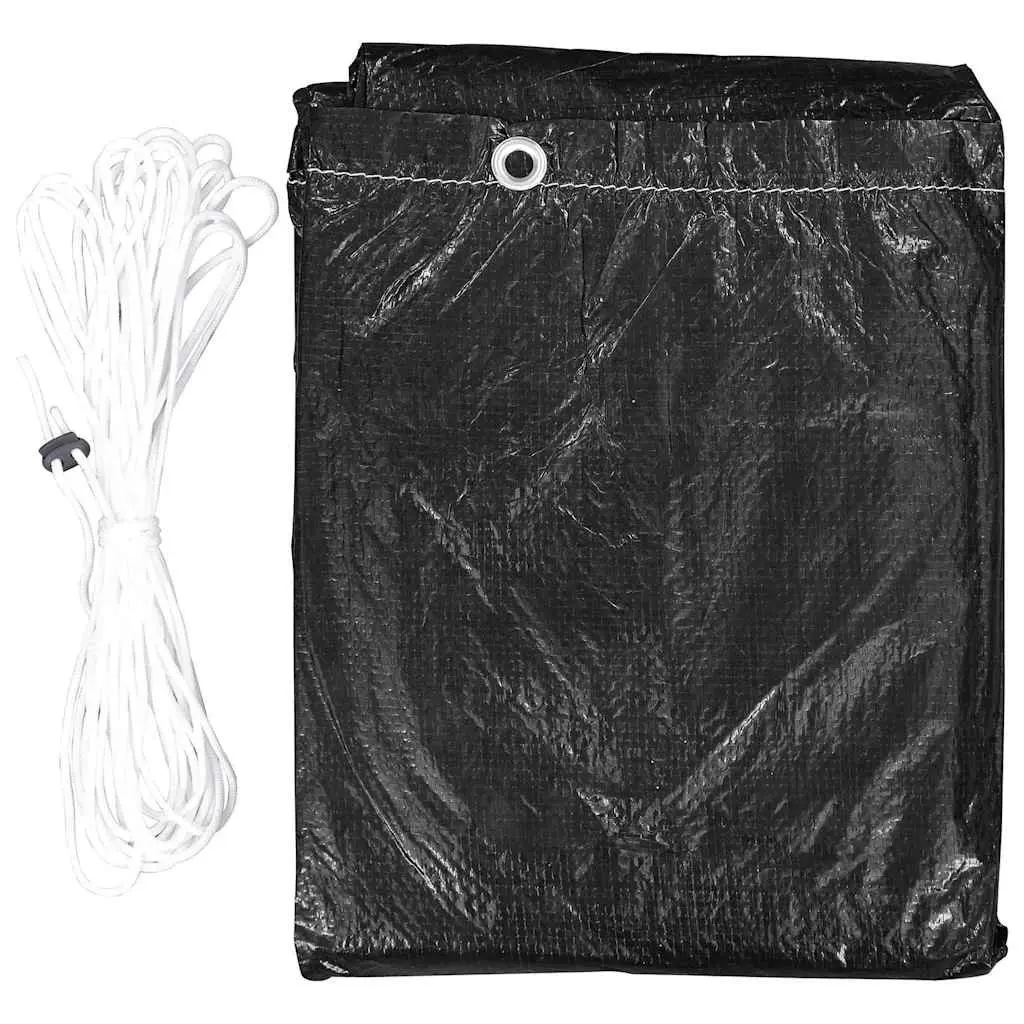Garden Furniture Covers Water-resistant Polyethylene 225 x 143 x 90 cm Black 2 Pcs