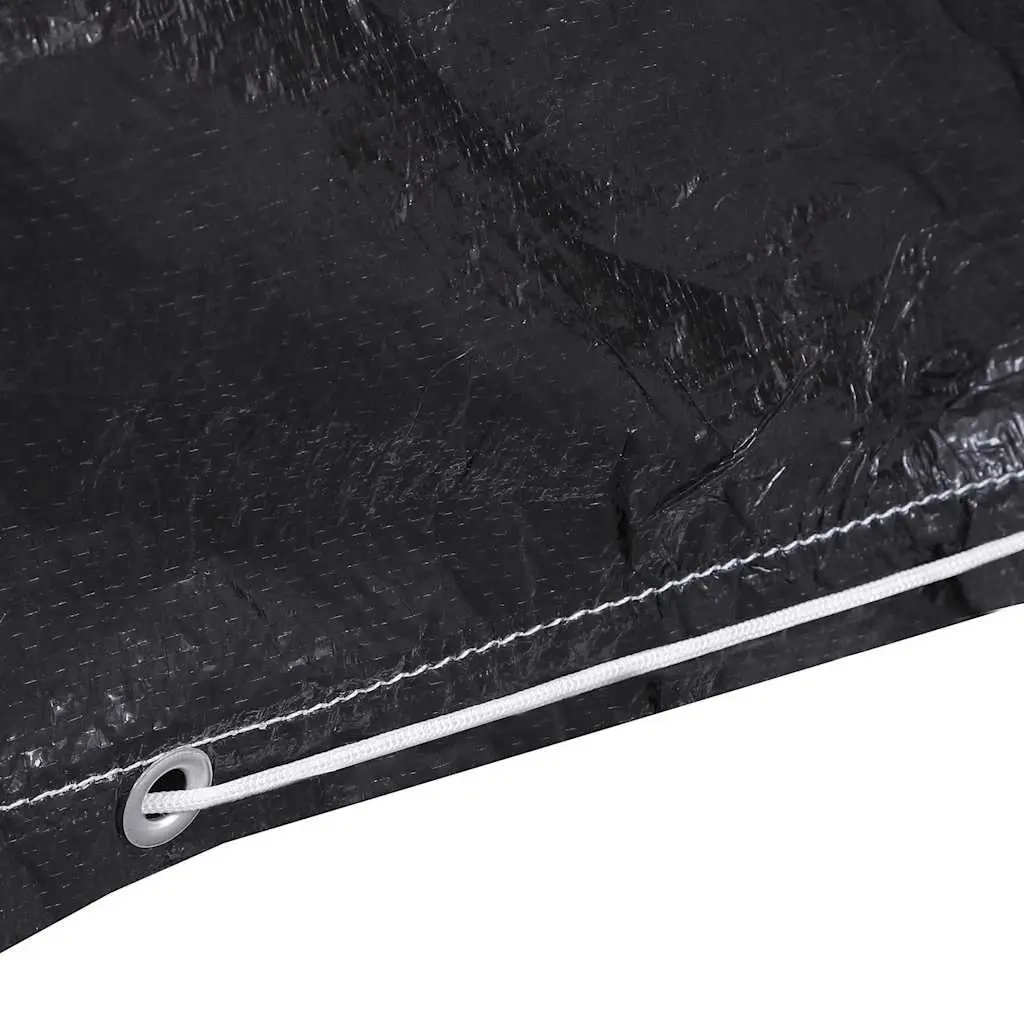 Garden Furniture Covers Water-resistant Polyethylene 225 x 143 x 90 cm Black 2 Pcs