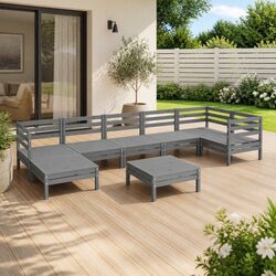 Versatile 8-Piece Lounge Set for Your Outdoor Space
