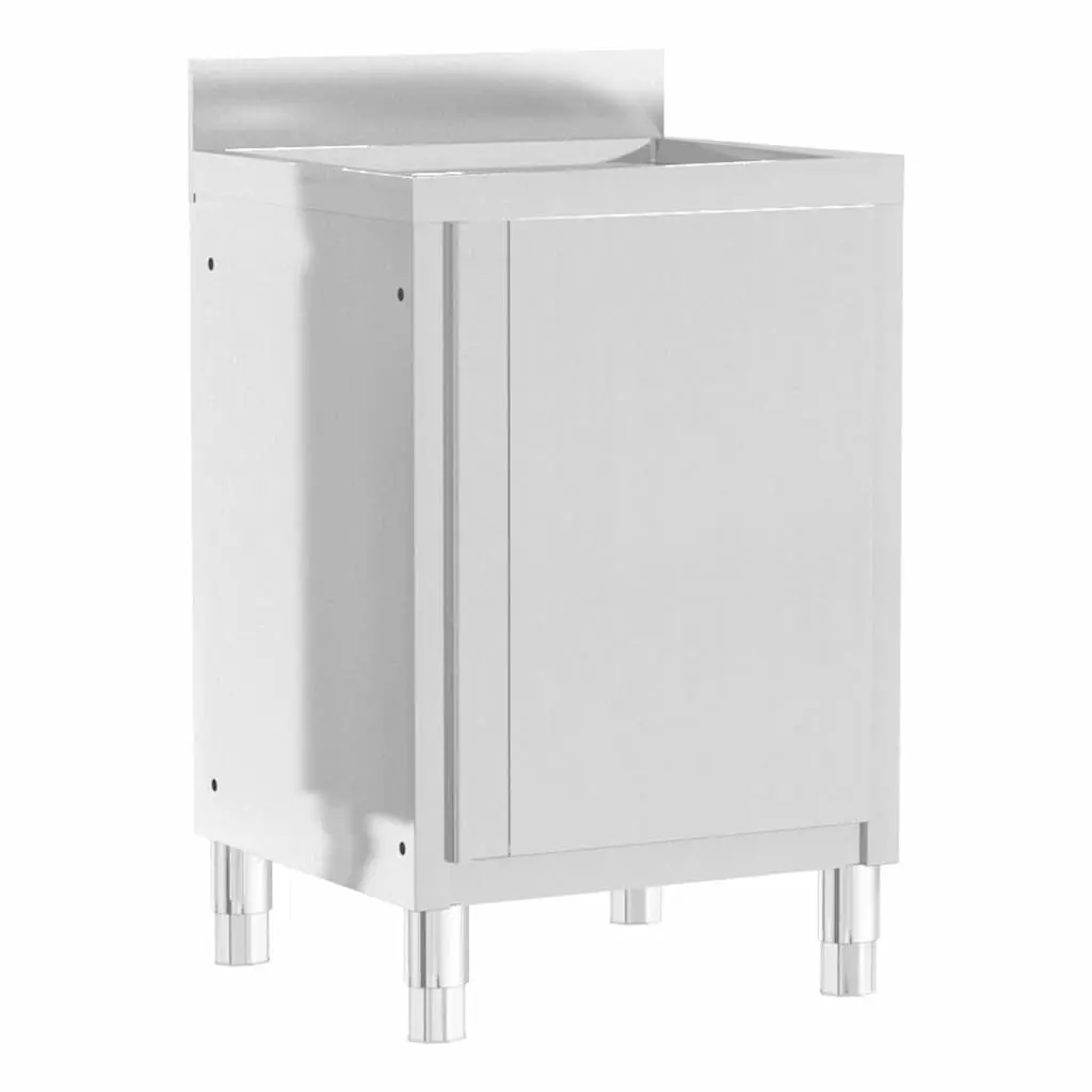 Stainless Steel Kitchen Cabinet Set 2 Pieces Durable Storage for Food Service and Restaurant