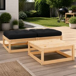 Versatile 3 Piece Lounge Set for Your Outdoor Relaxation